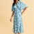 Caftan De Microfibra Estampada Blues V25 - loja online