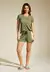 Conjunto C/Shorts Meia Coxa Viscos Mescla Brown 44 - comprar online