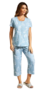 Pijama Aberto Com Capri De Malha 100% Estampado . Minimal 44 - comprar online