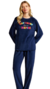 Pijama Longo De Fleece Azul Mosaic 42