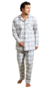 Pij. Longo Aberto Xdrez Flanelado Xadrez Grey I24 42