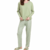 Pijama Longo De Verde Gleam Com Estampa Poa Flores - comprar online