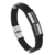 Pulseira Aço com silicone Grega Preta 2700594