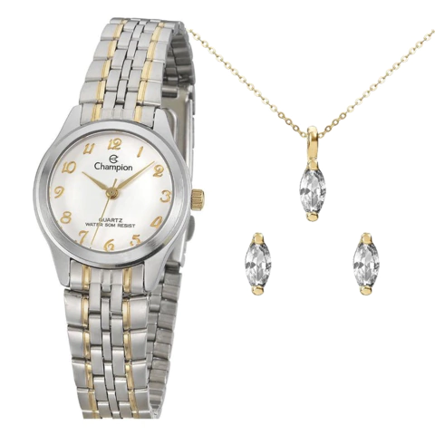 Relógio Champion Bicolor com kit folheado CH25276C