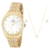 Kit Relógio Champion Dourado Elegance CN26251W