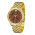 Relógio Lince Dourado com Marrom LRGH093L