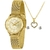 Kit Relógio Feminino Dourado + Conjunto Folheado LRGH197L30 K05T - comprar online