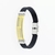 Pulseira Aço com silicone Grega Dourada