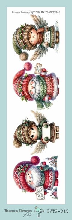 Lamina UV Transfer Autoadhesiva NAViDAD 8.5x28.5cm. Cod. UVT2 015