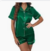 Pijama Feminino Americano Maitê Cetim Liso Short com Manga Curta - loja online