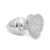 Plug Anal Cromado Com Pedra Formato Coração - Tamanho G - Sexy Import - comprar online