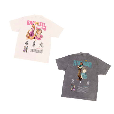COMBO OVERSIZED CAMISAS FLYNN RIDER E RAPUNZEL - ENROLADOS - comprar online