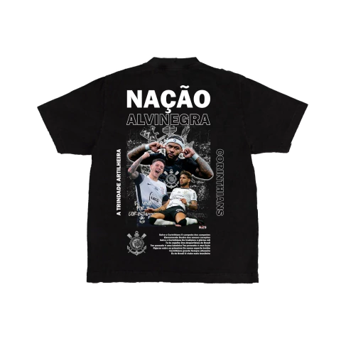 CAMISA OVERSIZED GOLA CANELADA NAÇÃO ALVINEGRA - comprar online