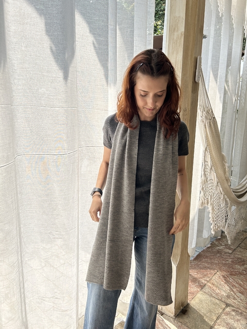 Cachecol de trico de lã Merino - comprar online