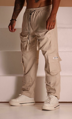 Pants Ayudarme Exposed Pockets Cáqui - loja online