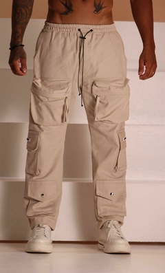 Pants Ayudarme Exposed Pockets Cáqui - Lucatorre store
