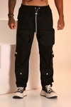 Pants Ayudarme Exposed Pockets Preta