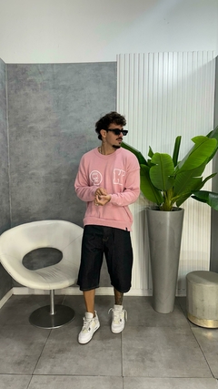 Suéter em tricôt rosé Krab - loja online