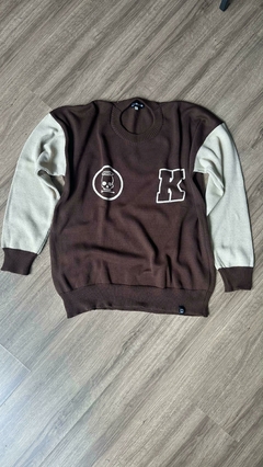 Suéter em tricôt Brown Krab - Lucatorre store