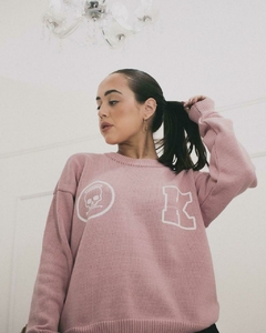 Suéter em tricôt rosé Krab - comprar online