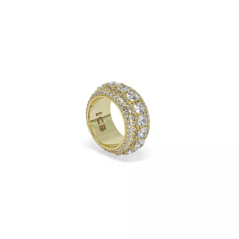 Anel tres linhas em ouro 18k ICB
