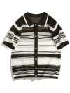 Camisa Garimpo23 Malha Crochet Listed Black And white