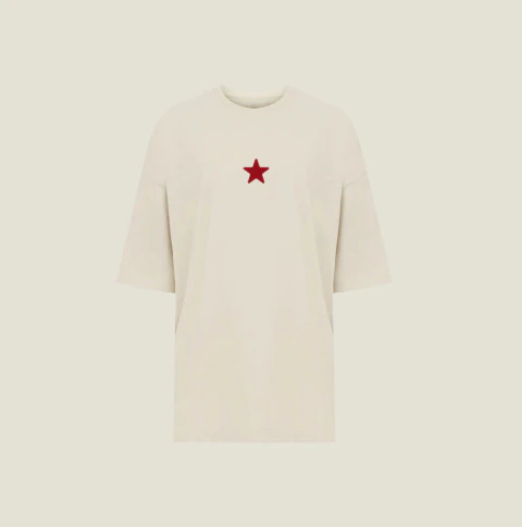 t-shirt BRILHA UMA ESTRELA off white [oversized]
