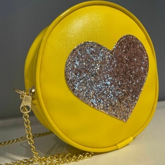 Bolsa coração amarela - Miss Mimi