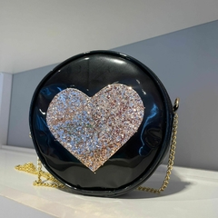Bolsa coração preto - comprar online