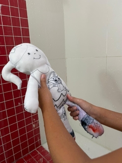 Boneco pinta e lava Dino