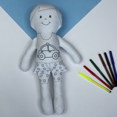 Boneco pinta e lava Carrinho