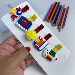 kit hair clips escolar