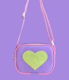 Bolsa coração lavanda