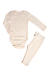Conjunto Calça e Body Manga Longa Liso Marfim - comprar online