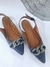 Slingback Azul com Corrente Cromada - comprar online