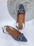 Slingback Azul com Corrente Cromada na internet