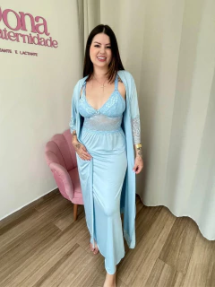 Camisola amamentação longa com robe