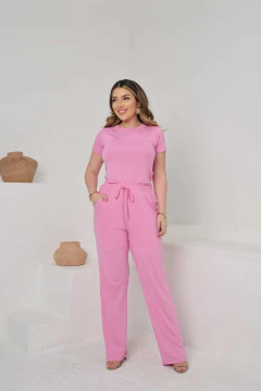 Calça gestante com bolsos elástico adaptável na cintura em tecido de alta elasticidade