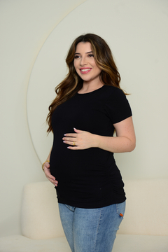 Imagem do Blusa gestante elástico lateral vai e vem acompanha o crescimento da barriga