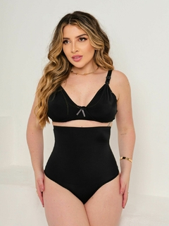 Cinta modeladora calcinha modelo tanga biquíni pós parto redutora alta compressão - Dona Maternidade