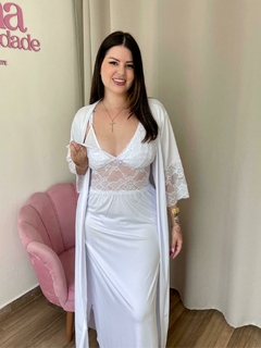Camisola amamentação longa com robe