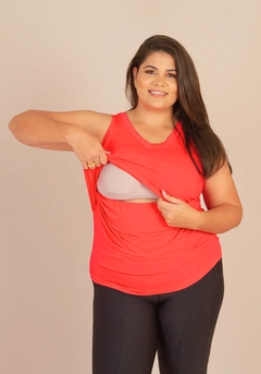 Regata amamentação plus size gola em V com abertura na internet