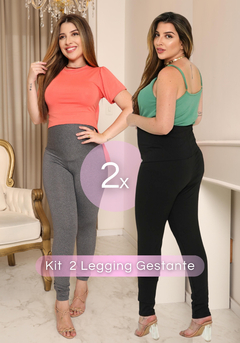 Kit 2 legging gestante suplex
