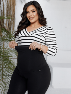 Calça legging gestante suplex conforto e sustentação para a barriga - Dona Maternidade