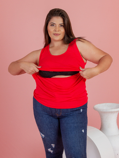 Regata amamentação plus size com abertura na internet