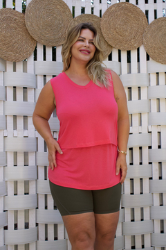 Regata amamentação plus size gola em V com abertura - loja online