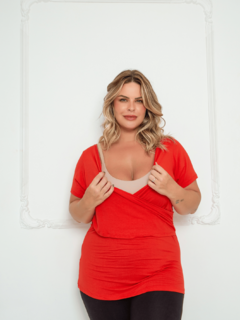 Imagem do Kit 3 blusa amamentação modelo transpassado