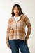 Campera Cuadros Beige - comprar online