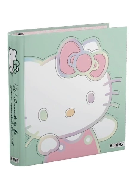 Carpeta 3X40 3 anillos redondos 40 mm Mooving cartoné Hello kitty en internet