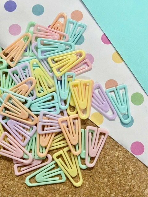 CLIPS PLASTICO PASTEL - comprar online